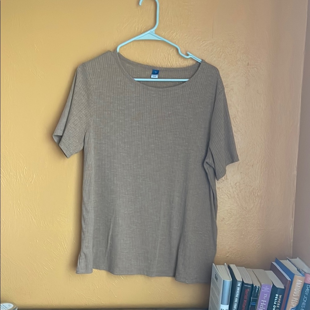 Old Navy Tan Ribbed Tee